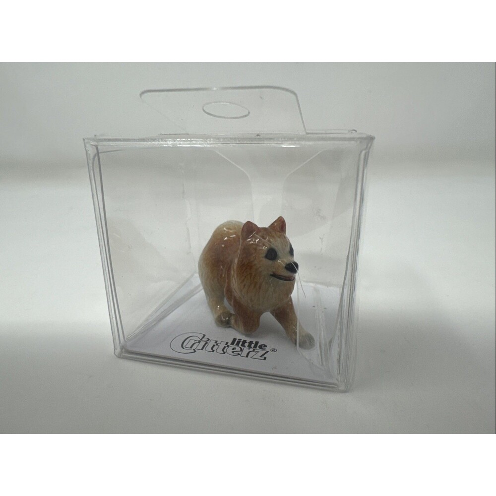Little Critterz Miniature Porcelain Animal Figure Pomeranian Dog “Marco” LC820